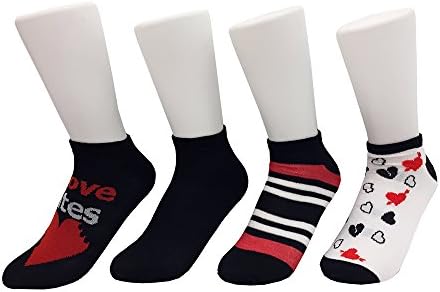 Women's 4 Pack No Show Liner Socks: Fun Fashion Patterns & Colors