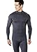 Tesla TM-YUT32-DGY_Large Men's Thermal Wintergear Compression Baselayer Mock Long Sleeve Shirt YUT32