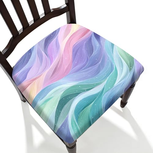 Nuxovilar 4Pack Rainbow Wave Design Milk Silk Chair Covers at Amazon