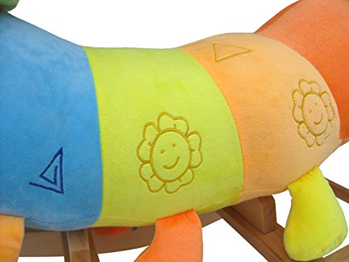 Wagner 9530 - Schaukeltier Tausendfüssler aus Holz und Plüsch für Kinder und Babys Schaukelpferd Schaukel-Raupe – Bild 5
