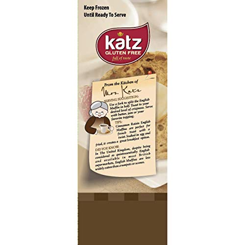 Katz Gluten Free Cinnamon Raisin English Muffins Dairy, Nut and