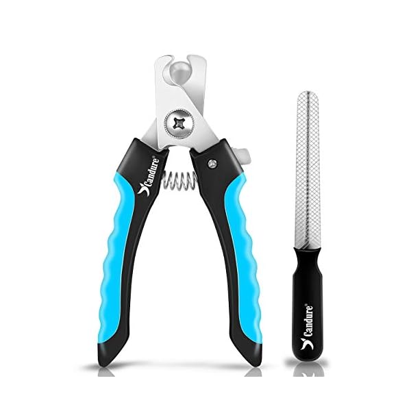 Candure Tagliaunghie Cane e Gatto con Guardia per Protezione Cani - Acciaio Inossidabile Tagliaunghie Gatto…