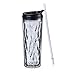 Cupture Crystal Click & Seal Shake Tumbler Cup for Hot or Cold Drinks - 22 oz (Black Diamond)
