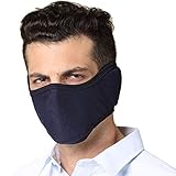 Half Face Mask Ski Mask Wind-poof Mouth Mask Winter Warmer Dust Mask with Earmuf