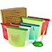 Reusable Silicone Food Saver Zip Bags – Eco Airtight Leak-Proof Dishwasher Microwave Freezer Safe Zipper Seal Meal Prep Hot Cold Sous Vide Cooking Travel Lunch Pouches, Variety Pack by Top Amaze