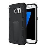 Galaxy S7 Edge Case, Vabogu [Heavy Duty] Soft TPU & Hard PC Rugged Dual Layer Case with Kickstand for Samsung Galaxy S7 Edge(Black)