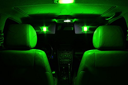 SAWE - 1.72" 42mm 6-SMD 5050 Festoon LED Bulbs For Dome Map Light 211-2 578 (8 pieces) (Green)