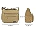 Fabuxry Light Weight Canvas Shoulder Bag for Women Messenger Handbags Cross Body Multi Zipper Pockets Bag (Grey)