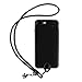pzoz Case Compatible iPhone 7 Plus/8 Plus Case, Slim Silicone Lanyard Case Cover Holder Long Hanging Neck Wrist Strap Outdoors Travel Necklace Compatible iPhone 7 Plus/8 Plus (Black)