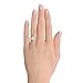FENDINA Women's Infinity Rings Vintage Pear Cut CZ Twisting Cross Shank Bridal Engagement Wedding Halo Promise Eternity Rings