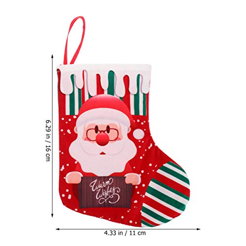 ABOOFAN-4-Stks-Mini-Kerstsokken-Kerstman-Opknoping-Sokken-Cadeau-Traktatie-Zak-Vakantie-Bestek-Houder-Kerstboom-Opknoping-Decor-Voor-Openhaard-Muur-Raam-16X11-Cm