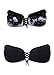 Womens Strapless Push Up Sexy Backless Lace Up Adhesive Bras with Drawstring
