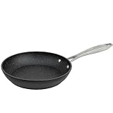Bialetti 07203 Mineral DS Sauté Pan with Textured Nonstick Steel Blasted Surface