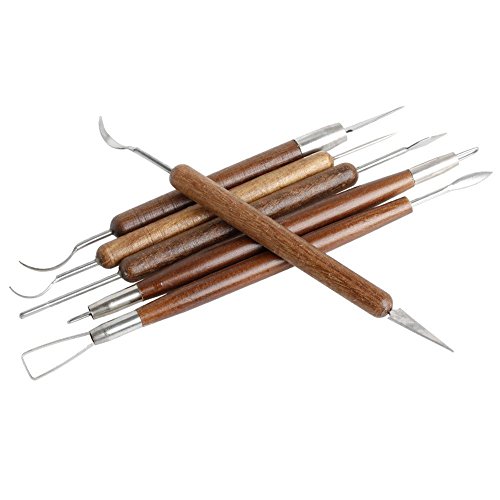 COMIART 6Pcs Carving Clay Sculpting Hand Chisel Modeling Making Woodworking Process Tool