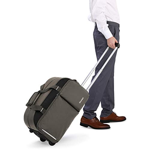 Gonex Rolling Duffle Bag with Wheels, 40L Water Repellent Wheeled