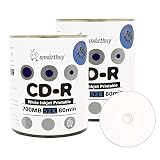 Smartbuy 700mb/80min 52x CD-R White Inkjet Hub Printable Blank
Recordable Media Disc (200-Disc)