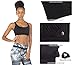 icyzone Sports Bras for Women - Activewear Strappy Padded Workout Yoga Tops Bra (M, Black)