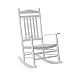 B&Z KD-22W Wooden Rocking chair Porch Rocker White Outdoor Traditional Indoor