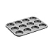 Cake Boss Novelty Nonstick Bakeware 12-Cup Whoopie Pie Pan, Gray