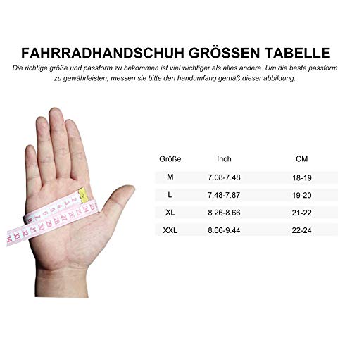 Yobenki Fahrradhandschuhe Radsporthandschuhe Halbfinger rutschfeste und stoßdämpfende Mountainbike MTB Handschuhe Gym Fitness Handschuhe für Herren Damen