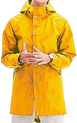 yellow raincoat with hood