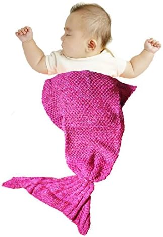 Kpblis174; Violet Princess Style Soft Knitted Baby Blanket Mermaid Throw Blankets for Kids 20" 35"