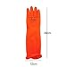 1 Pair Due Reusable Long Kitchen Household Cleaning Dishwashing Glove House Hold Rubber Latex Gloves,Orange,L