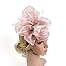 MonkeyJack Wedding Fascinator Hat Women Feather Flower Hair Band Church Tea Party Headdress - Pink