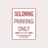 XCVBN CWSY Tin Metal Sign Goldwing Parking Only Street Home Decoration Thanksgiving Christmas Wall Art Stickers 8x12 inches