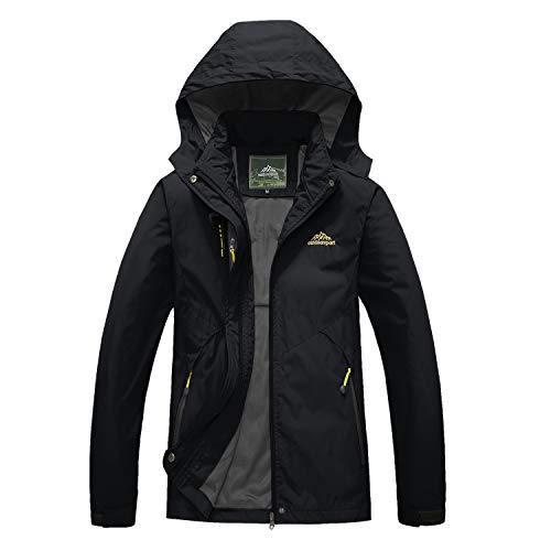 BIYLACLESEN-Womens-Waterproof-Hooded-Jacket-Lightweight-Softshell-Casual-Sportswear