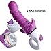 Female Masturbation Vibrators Dildo Triple Stimulation Adult Sex Products (Purple)