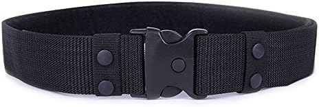 Military Molle Velcro Belt Nylon Webbing Large Adjustable Heavy Duty Outdoor Tactical Police Security/Emergency Rescue Rigger Utility Outdoor Home Strap with Quick-release Plastic Buckle for Hunting