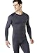 Tesla TM-YUD34-DGY_Large Men's Thermal Wintergear Compression Baselayer Long Sleeve Top YUD34