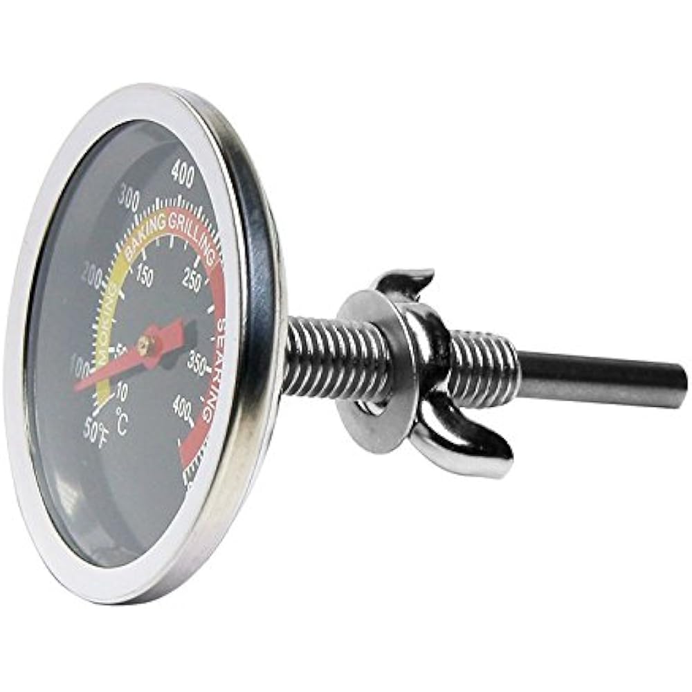 BBQ Barbecue Charcoal Grill Pit Wood Smoker Temperature Gauge