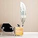 Alrens_DIY(TM) 6pcs=1 Feather Mirror Surface Crystal Wall Stickers DIY Acrylic 3D Home Decal Living Room Murals Wall Paper Decor adesivo de Parede Silver&Gold (Silver)