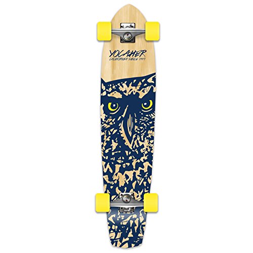 Yocaher Spirit Owl Longboard Complete Skateboard Cruiser - A