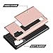 SAMONPOW Wallet Cover for Galaxy Note 10 Plus Case with Card Holder Dual Layer Hybrid Shell Heavy Duty Protection Shockproof Soft Rubber Cover Case for Galaxy Note 10 Plus 6.8 inch Rose Gold