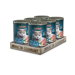 Leonardo Nassfutter [6x400g Seefisch] | Getreidefreies Nassfutter für Katzen | Feuchtfutter Alleinfutter aus der Dose