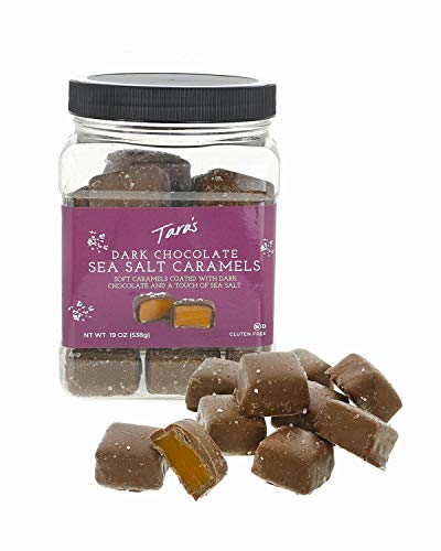 Tara's Handcrafted Gourmet Dark Chocolate Covered Sea Salt Soft Caramels - 19 Ounce - Thumbnail 3