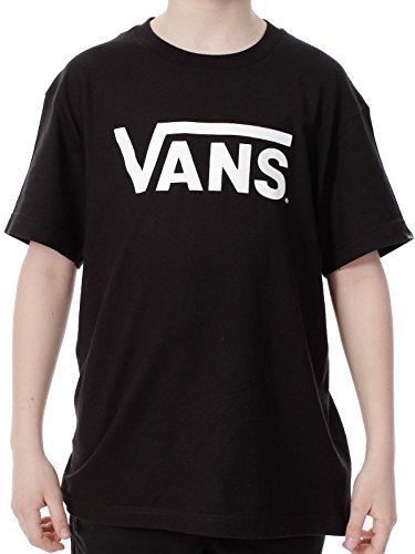 Classic Boys Camiseta, Negro (Black/White), S para Niños