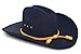 Western Cowboy Hat - Cattleman's with Cavalry Band - Black Size 7 1/2 (23 3/4 inches)