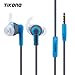 tikono in Ear Headphone, Earbud Headphones with Mic, Sports Earphone, Wired Headset, Top Stereo Bass 3.5mm Jack Headset Including Storage Bag with Carabiner