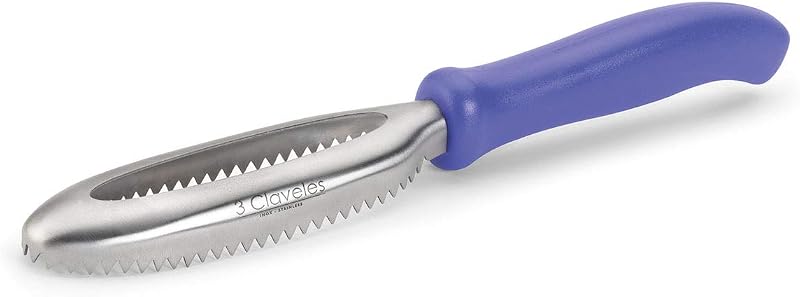 3Claveles 627 - Removedor de escamas, aço inoxidável, cabo em polipropileno, 27 cm