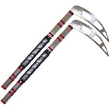 Martial Arts Weapons 2-Pack Plastic Kama Training Swords - Red (13.5" Length, 7-Blade Design) Polypropylene Weapons