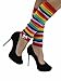 Multicolor Rainbow Striped Dance Leg Warmers