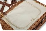 Red Hamper Classic Wicker Picnic Basket for 6 - Complete Set view 7