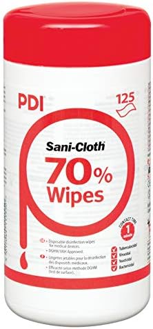 PDI Sani-Cloth 70 Alcohol Wipes 6 Packs 125 Wipes/Pack