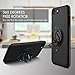 Besiva for iPhone 8 Case / iPhone 7 Case, Ultra Thin Slim Cover Case with 360 Degree Swivel Ring Kickstand Anti Scratch Durable Soft Touch Feeling Protective Case for iPhone 7 / iPhone 8 (Black)