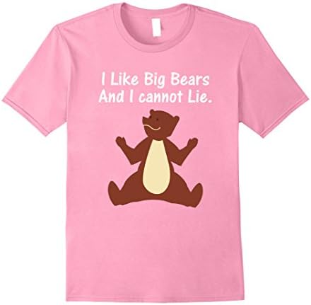 Mens I Like Big Bears And I cannot Lie Shirt - Gay Pride Bears Medium Pink