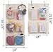MISSLO Hanging Organizer Over The Narrow Closet Door For Shoes, Hats, Gloves, Snacks, Pack 2, Beige